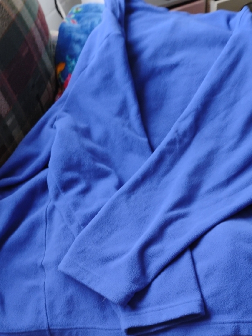 Lands' End Periwinkle Blue Full-Zip Fleece Jacket - Picture 3 of 3